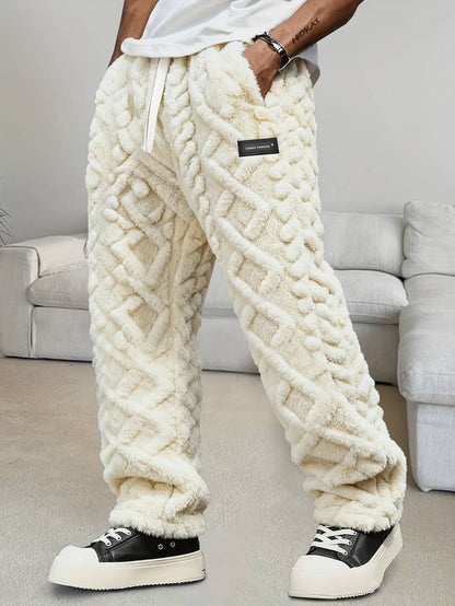 Pantalón Con Estampado Geométrico y Cintura Elástica