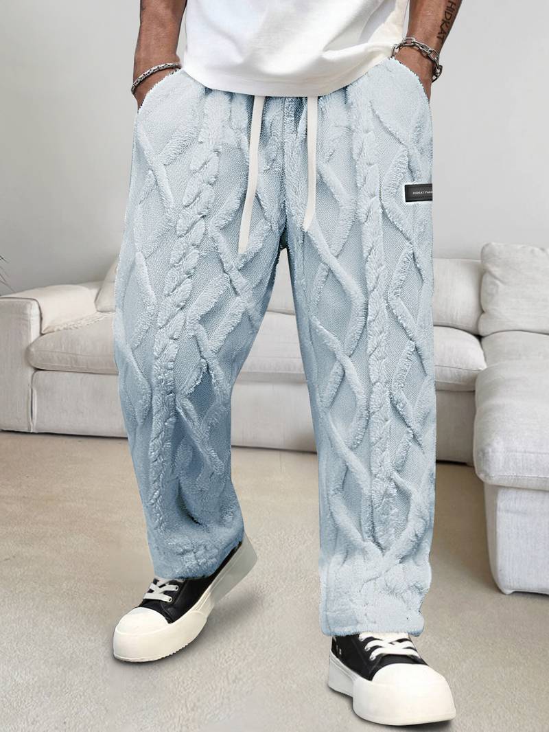 Pantalón Con Estampado Geométrico y Cintura Elástica