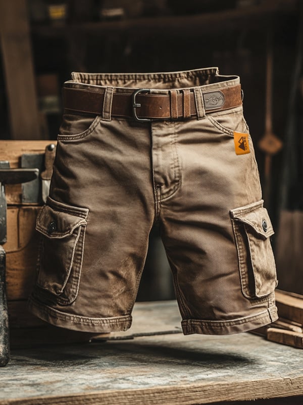 Shorts Cargo Multibolsillos "Novak" - Estilo Retro
