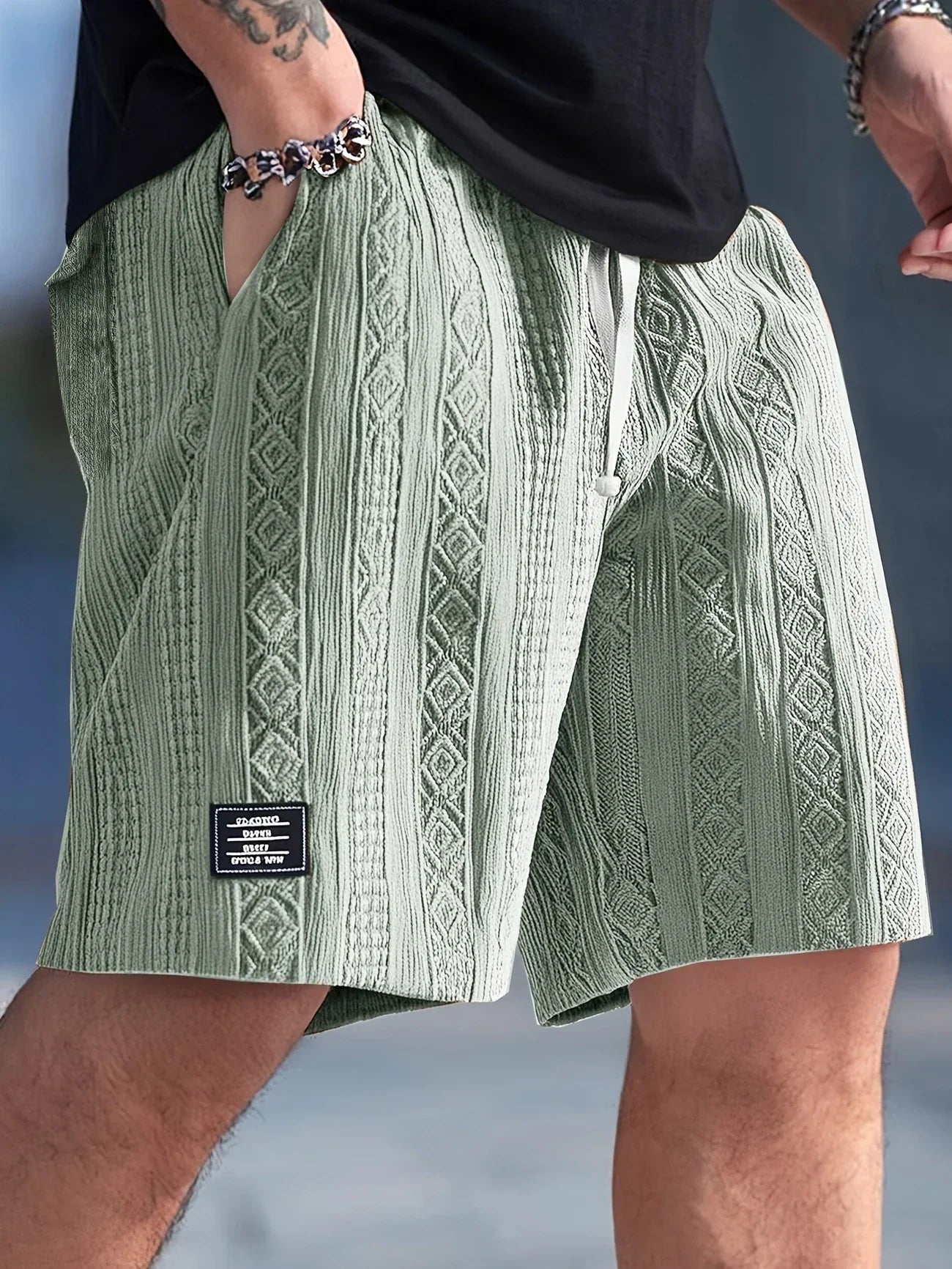 Ale - Pantalones Cortos Con Cintura Ajustable Con Cordón