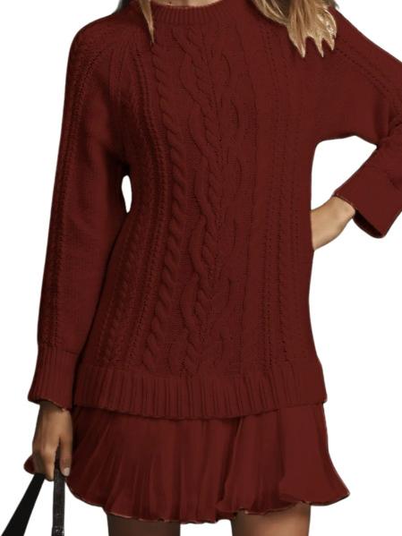 Mini vestido de punto con volado