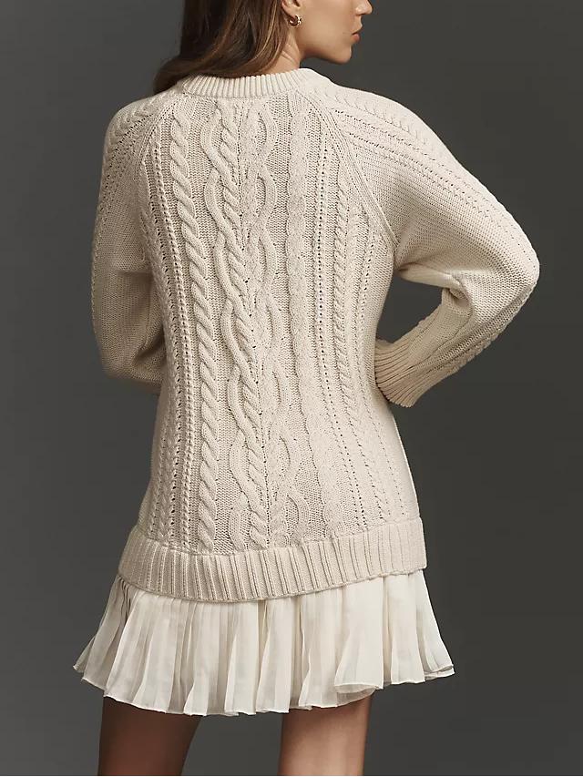 Mini vestido de punto con volado