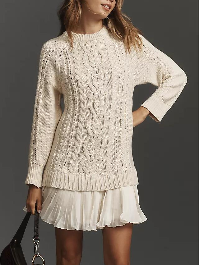 Mini vestido de punto con volado