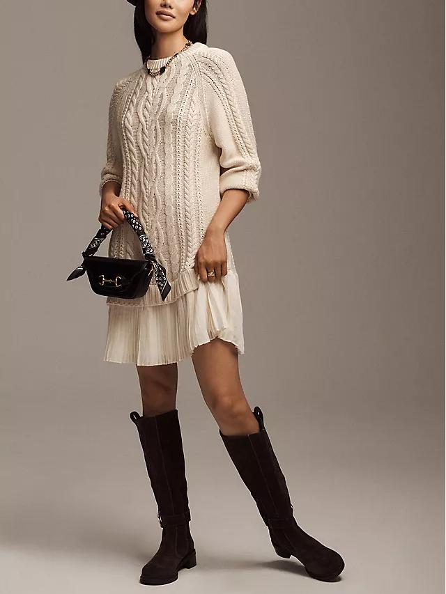 Mini vestido de punto con volado