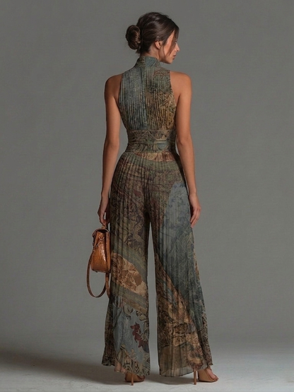 Jumpsuit Bohemio de Chifón con Estampado Étnico