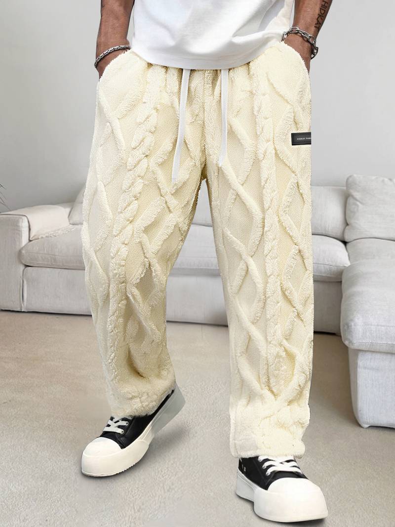 Pantalón Con Estampado Geométrico y Cintura Elástica