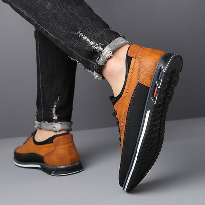 Nathan | Zapatillas Bajas Casuales de Piel Sintética con Cordones para Hombre