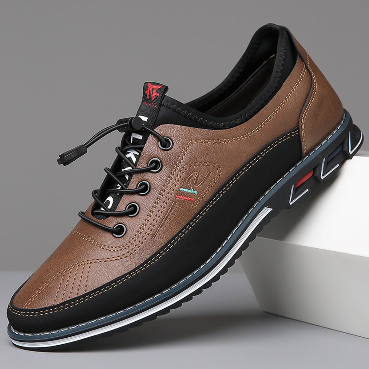 Nathan | Zapatillas Bajas Casuales de Piel Sintética con Cordones para Hombre