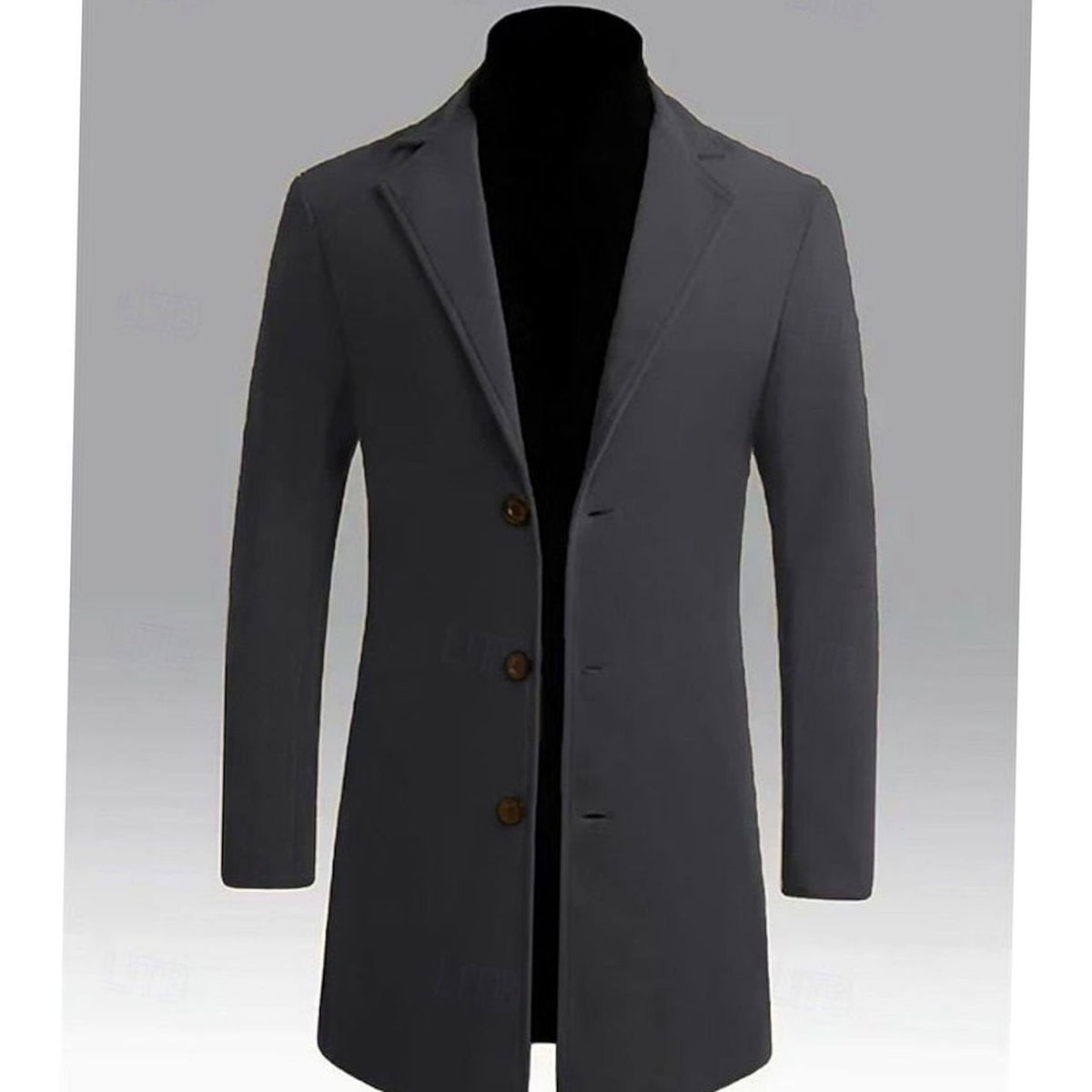 Alexander | Gabardina Larga Clásica de Lana con Botonadura Simple para Hombre