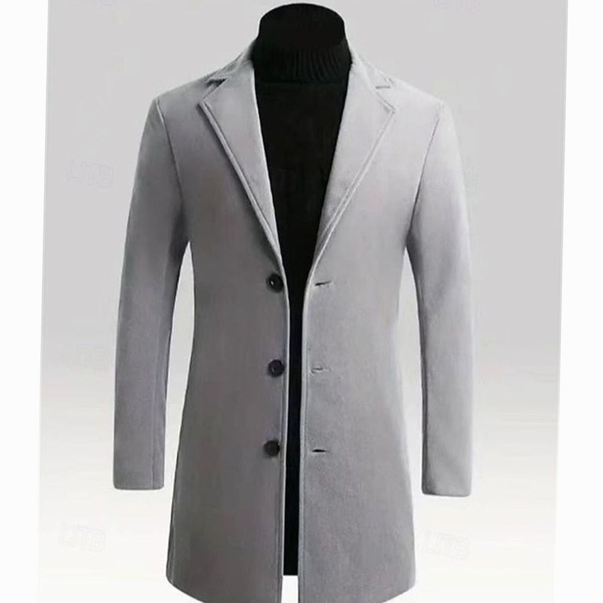 Alexander | Gabardina Larga Clásica de Lana con Botonadura Simple para Hombre