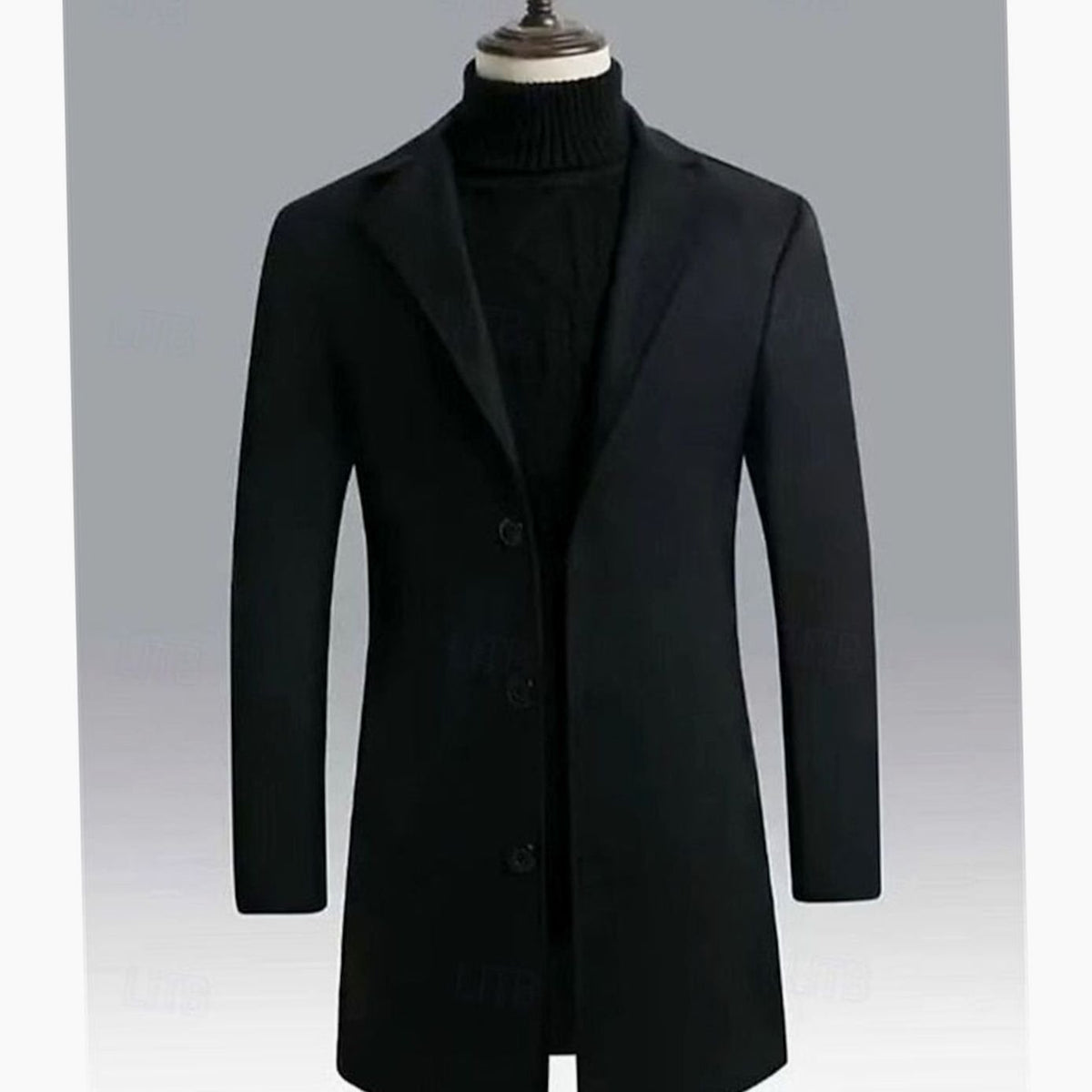 Alexander | Gabardina Larga Clásica de Lana con Botonadura Simple para Hombre