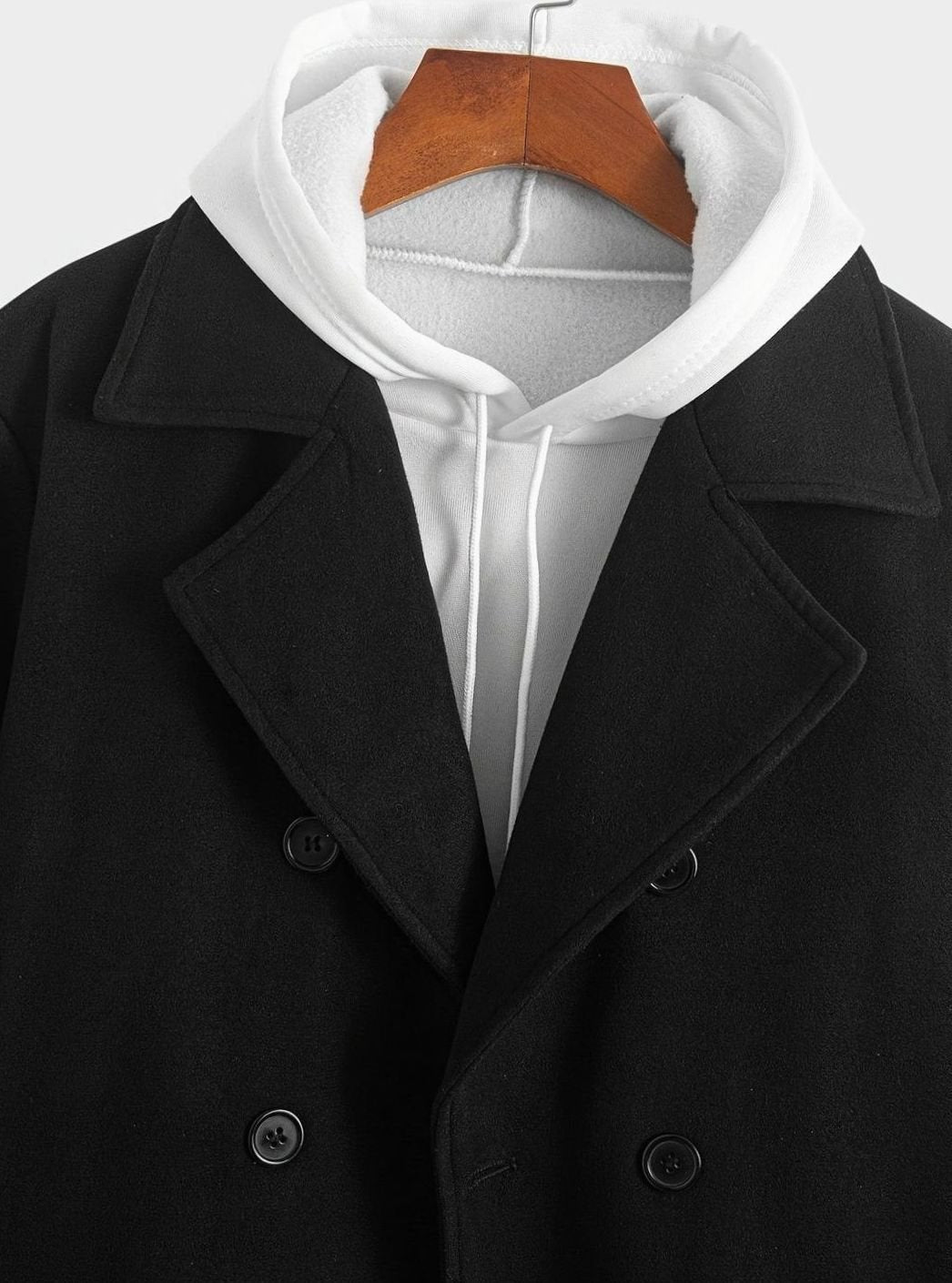 William | Gabardina de Lana con Doble Botonadura Clásica para Hombre