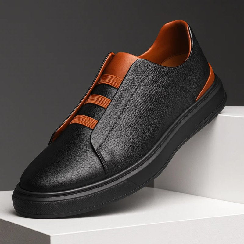 Oliver | Zapatillas de Piel sin Cordones con Elástico para Hombre
