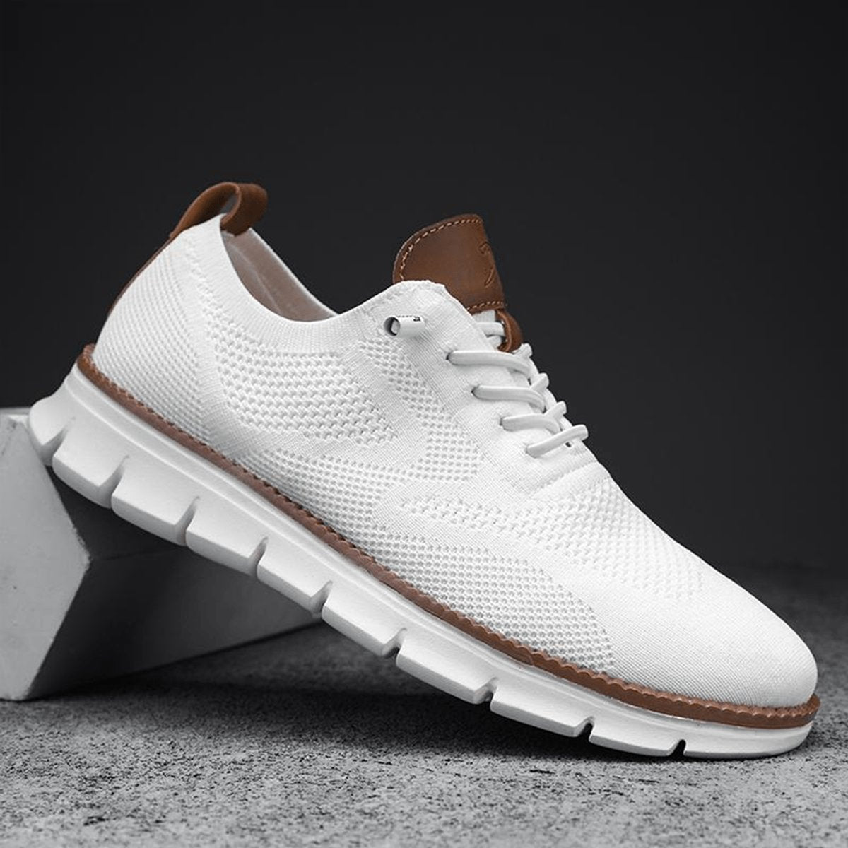 William | Zapatillas Casuales de Punto Ligeras y Transpirables con Cordones para Hombre