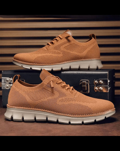 William | Zapatillas Casuales de Punto Ligeras y Transpirables con Cordones para Hombre