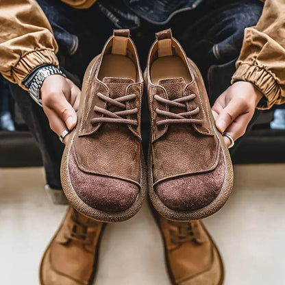 Daniel | Zapatos Casuales de Piel Ortopédicos Acolchados con Cordones para Hombre