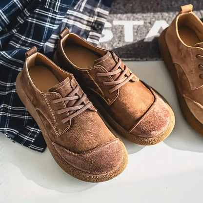 Daniel | Zapatos Casuales de Piel Ortopédicos Acolchados con Cordones para Hombre