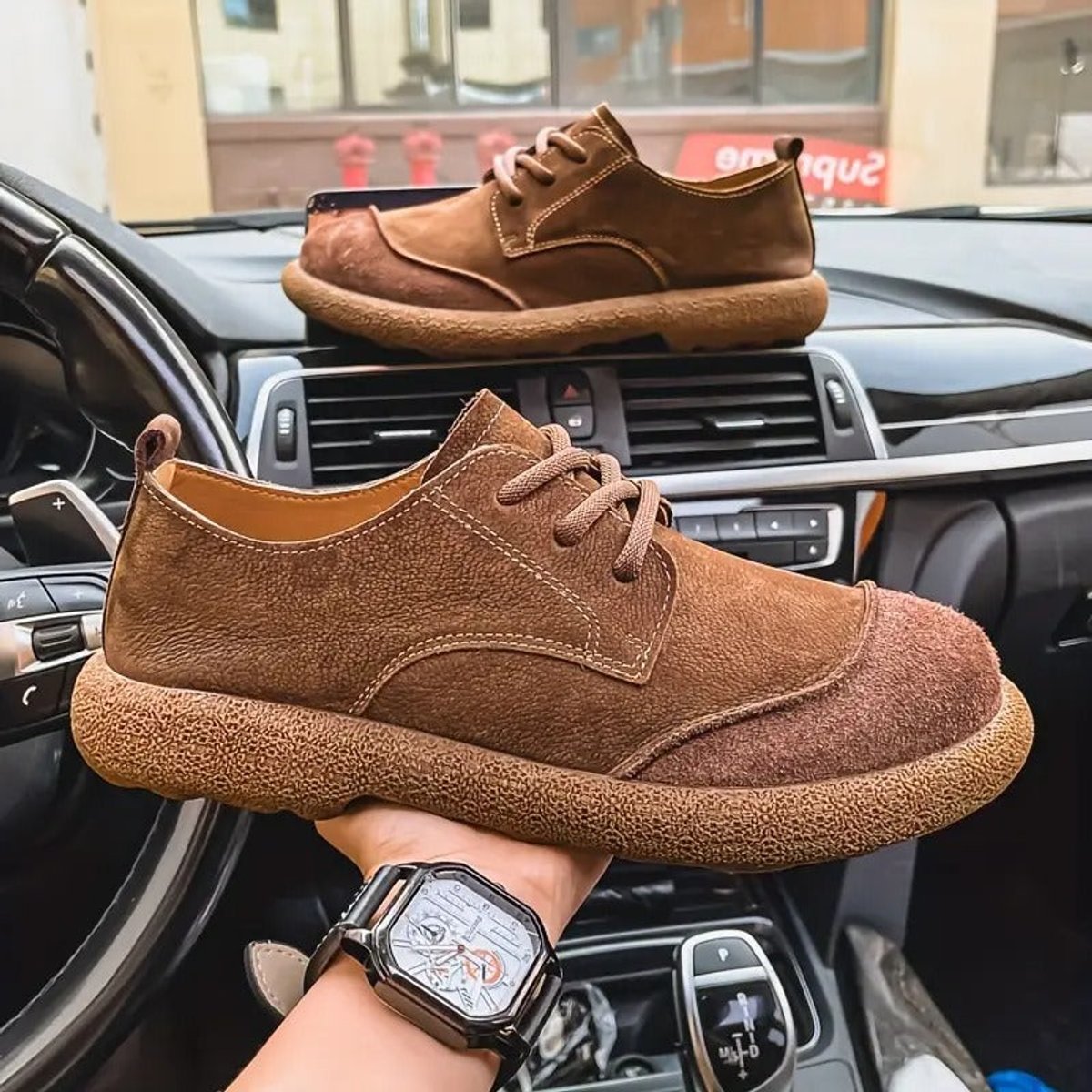 Daniel | Zapatos Casuales de Piel Ortopédicos Acolchados con Cordones para Hombre