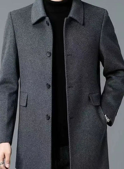 Sebastian | Gabardina de Lana con Botonadura Simple para Hombre