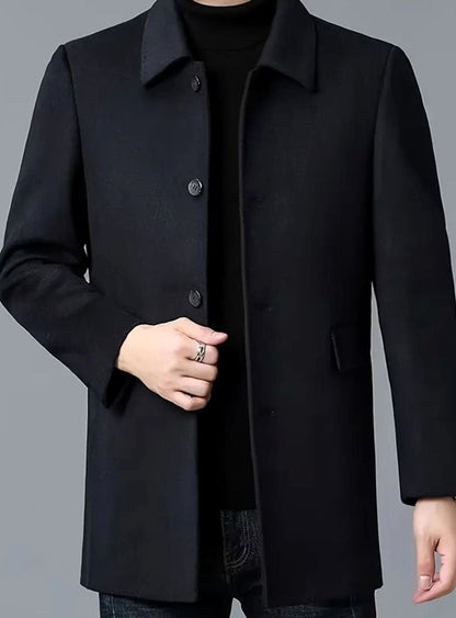 Sebastian | Gabardina de Lana con Botonadura Simple para Hombre