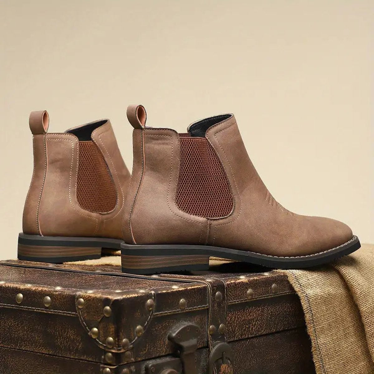 Daniel | Botines Chelsea Estilo Western sin Cordones para Hombre