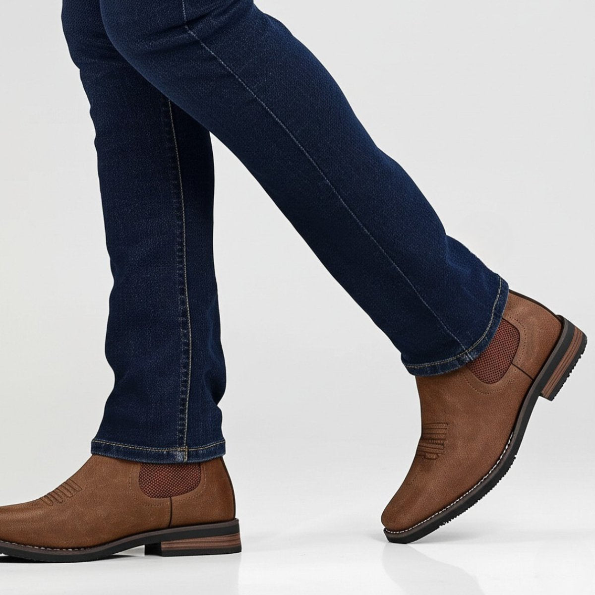 Daniel | Botines Chelsea Estilo Western sin Cordones para Hombre