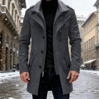 Sebastian | Gabardina de Lana con Doble Botonadura y Corte Sastre para Hombre