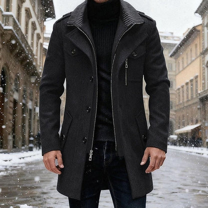 Sebastian | Gabardina de Lana con Doble Botonadura y Corte Sastre para Hombre