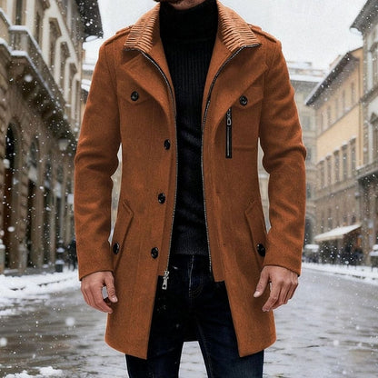 Sebastian | Gabardina de Lana con Doble Botonadura y Corte Sastre para Hombre