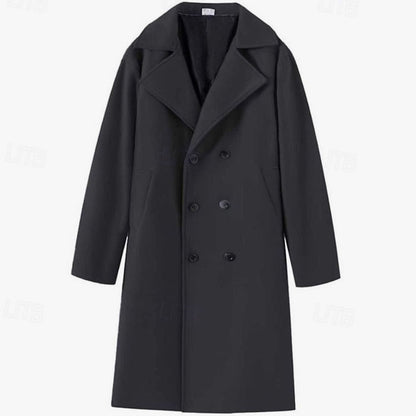 Sebastian | Gabardina Larga de Lana con Doble Botonadura para Hombre