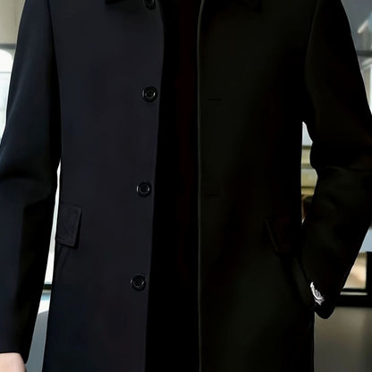 Samuel | Gabardina de Lana con Botonadura Simple y Corte Holgado para Hombre