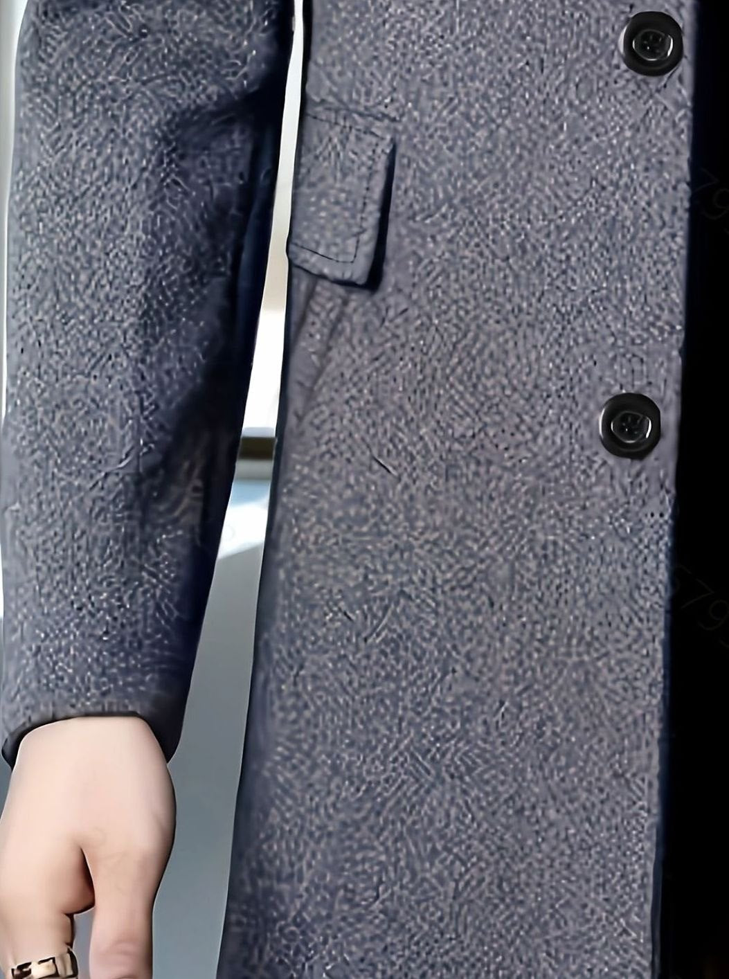 Samuel | Gabardina de Lana con Botonadura Simple y Corte Holgado para Hombre