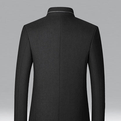 Nathan | Gabardina de Lana con Cuello Alto para Hombre