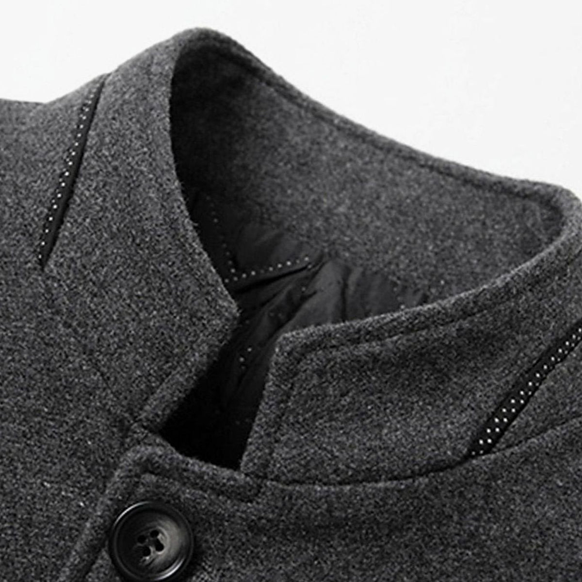 Nathan | Gabardina de Lana con Cuello Alto para Hombre