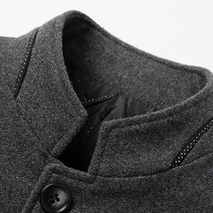 Nathan | Gabardina de Lana con Cuello Alto para Hombre