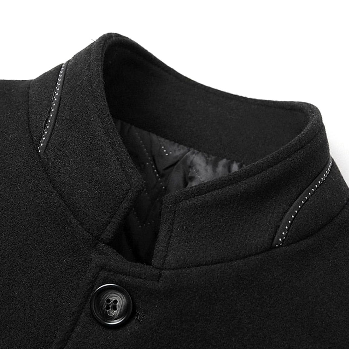 Nathan | Gabardina de Lana con Cuello Alto para Hombre