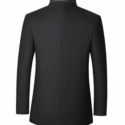 Nathan | Gabardina de Lana con Cuello Alto para Hombre