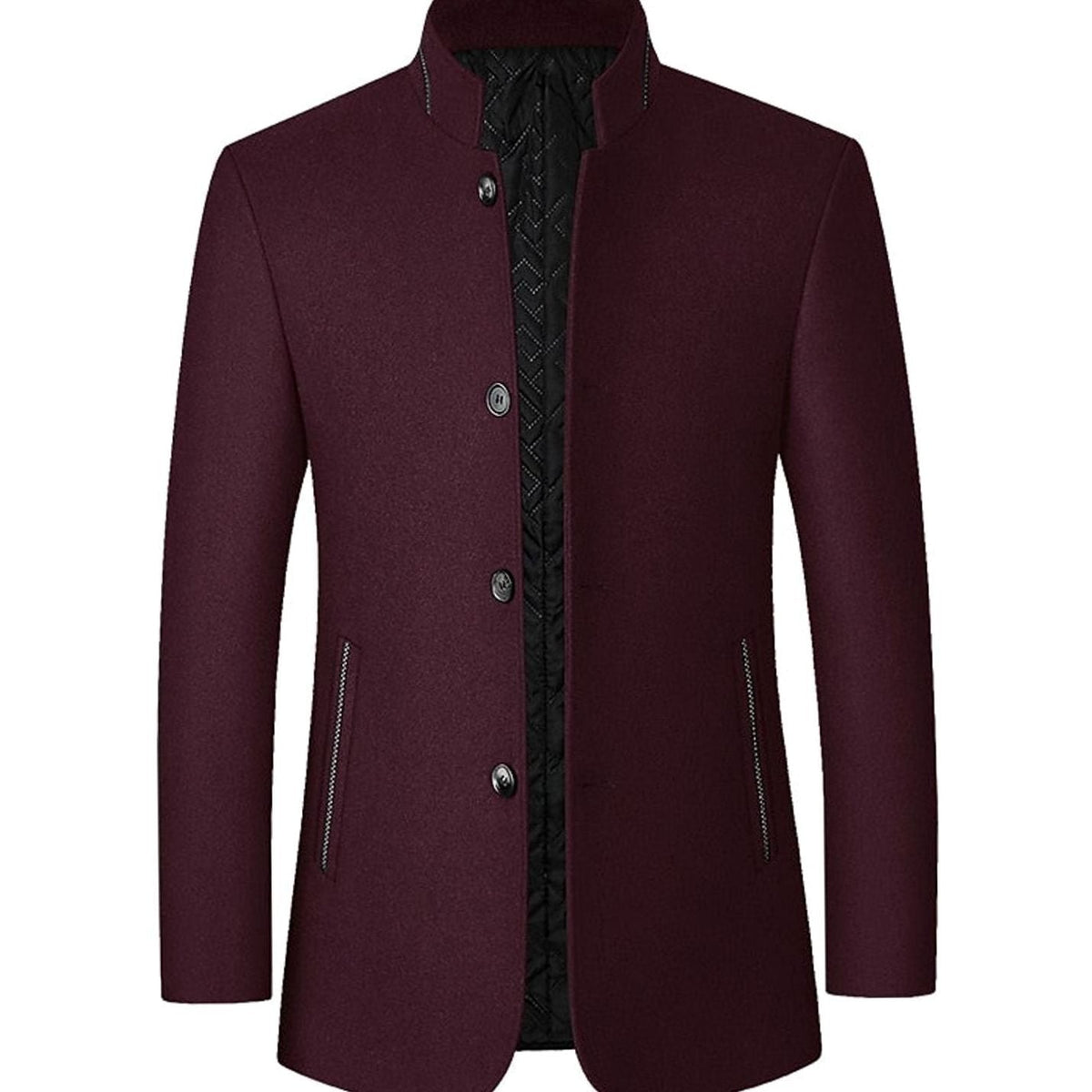 Nathan | Gabardina de Lana con Cuello Alto para Hombre