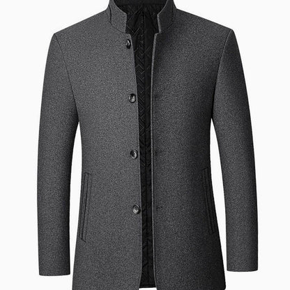 Nathan | Gabardina de Lana con Cuello Alto para Hombre