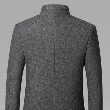 Nathan | Gabardina de Lana con Cuello Alto para Hombre