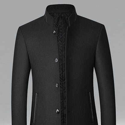 Nathan | Gabardina de Lana con Cuello Alto para Hombre
